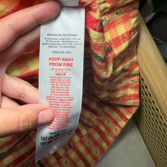 Damson Madder Grace Squareneck Midi Dress US Size 8 - Picture 8 of 10